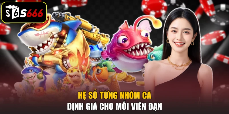 Hệ số từng nhóm cá định giá cho mỗi viên đạn